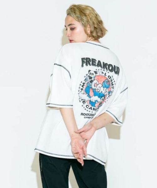 Candy Stripper（キャンディストリッパー）の「RUN ABOUT CANDY トップス（Tシャツ/カットソー・レディース・ブラック/オフホワイト/グリーン/ラベンダー・2）」の2枚目の写真