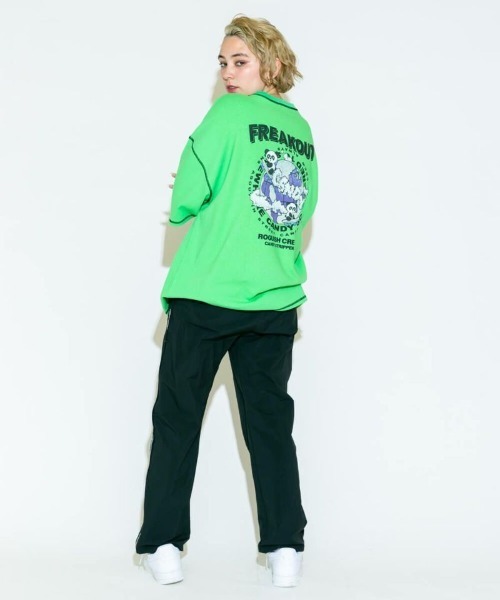 Candy Stripper（キャンディストリッパー）の「RUN ABOUT CANDY トップス（Tシャツ/カットソー・レディース・ブラック/オフホワイト/グリーン/ラベンダー・2）」の5枚目の写真