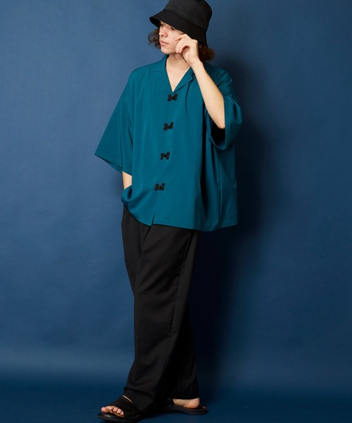 極美品★UNITED ARROWS｜定価2万 21SS ライラック リネンシャツ unrelaxing シャツ ルーズビッグシルエットチャイナ開襟アロハ