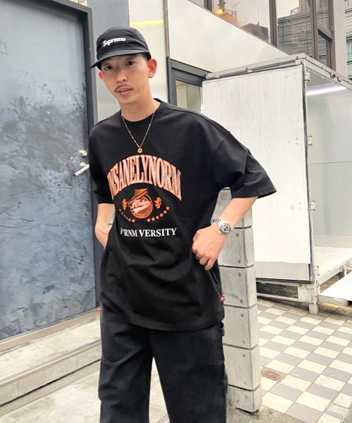 WHO'S WHO gallery(フーズフーギャラリー)の「【KOOKY'N/クーキー】刺繍viesityカレッジTEE(Tシャツ/カットソー・メンズ・ネイビー/ホワイト/ライトグレー/バーガンディー/ブラック・FREE)」の9枚目の写真