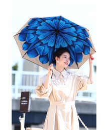 cawaii（カワイイ）の「【晴れ・雨兼用折り畳み日傘】雨の日でも心晴れ。大輪の花咲く傘（折りたたみ傘）」