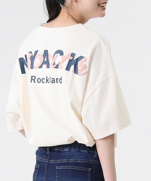 RAG MACHINE（ラグマシーン）の「【RAG MACHINE】バックプリントＴシャツ（Tシャツ/カットソー・レディース・グリーン/パープル/オフホワイト・L/M）」の13枚目の写真