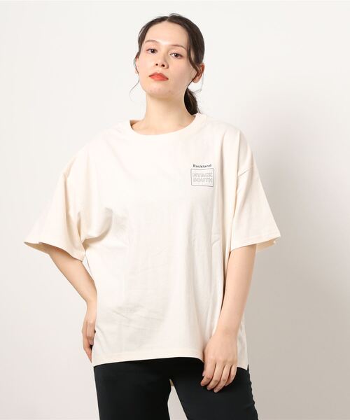 RAG MACHINE（ラグマシーン）の「【RAG MACHINE】バックプリントＴシャツ（Tシャツ/カットソー・レディース・グリーン/パープル/オフホワイト・L/M）」の14枚目の写真