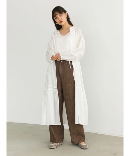 SLURR(スラ―)の「【大きいサイズ】レースリブ前後2Wayインナー(タンクトップ・レディース・ブラック/ブラウン/オフホワイト/ライトベージュ・LARGE/X-LARGE)」の6枚目の写真