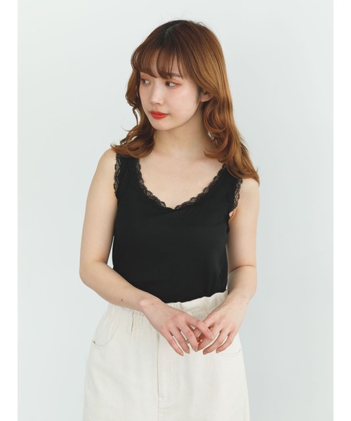 SLURR(スラ―)の「【大きいサイズ】レースリブ前後2Wayインナー(タンクトップ・レディース・ブラック/ブラウン/オフホワイト/ライトベージュ・LARGE/X-LARGE)」の12枚目の写真
