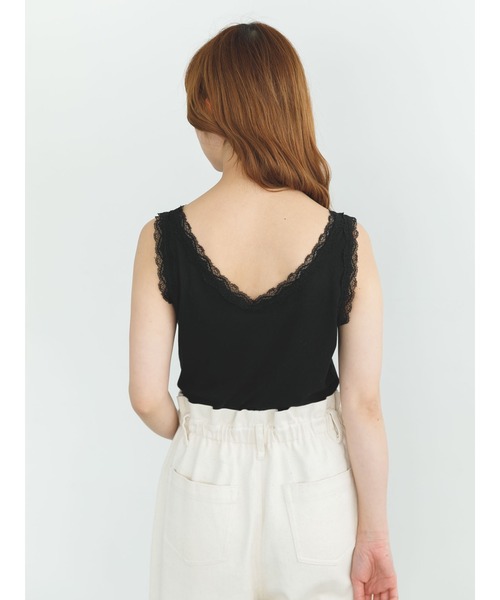 SLURR(スラ―)の「【大きいサイズ】レースリブ前後2Wayインナー(タンクトップ・レディース・ブラック/ブラウン/オフホワイト/ライトベージュ・LARGE/X-LARGE)」の9枚目の写真