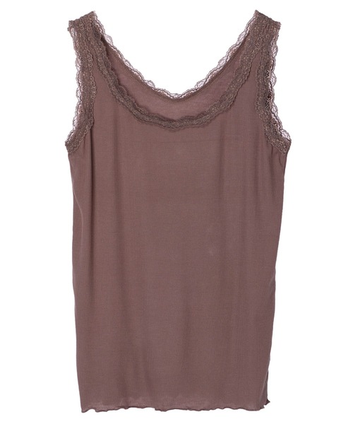 SLURR(スラ―)の「【大きいサイズ】レースリブ前後2Wayインナー(タンクトップ・レディース・ブラック/ブラウン/オフホワイト/ライトベージュ・LARGE/X-LARGE)」の7枚目の写真