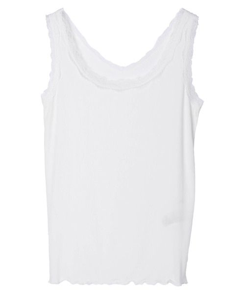 SLURR(スラ―)の「【大きいサイズ】レースリブ前後2Wayインナー(タンクトップ・レディース・ブラック/ブラウン/オフホワイト/ライトベージュ・LARGE/X-LARGE)」の5枚目の写真