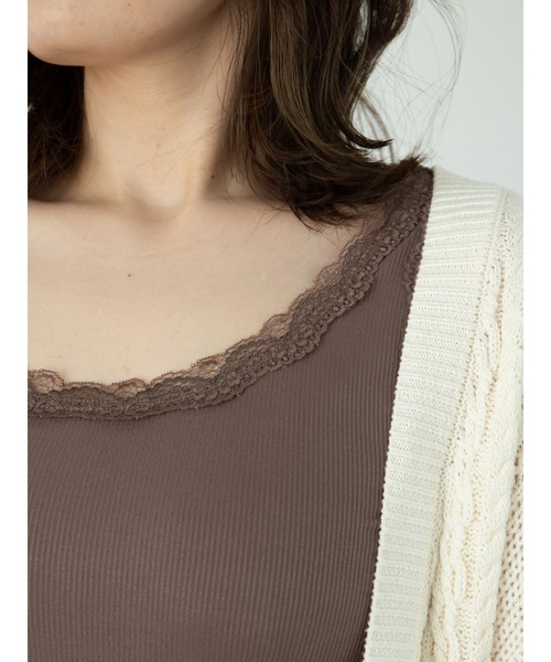 SLURR(スラ―)の「【大きいサイズ】レースリブ前後2Wayインナー(タンクトップ・レディース・ブラック/ブラウン/オフホワイト/ライトベージュ・LARGE/X-LARGE)」の20枚目の写真