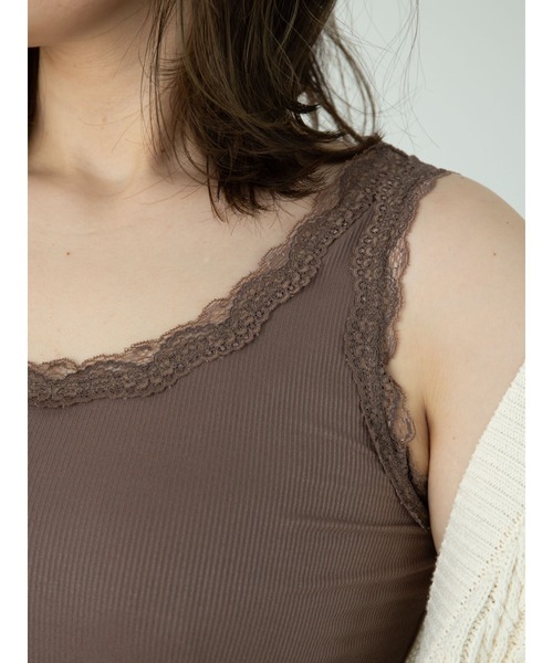 SLURR(スラ―)の「【大きいサイズ】レースリブ前後2Wayインナー(タンクトップ・レディース・ブラック/ブラウン/オフホワイト/ライトベージュ・LARGE/X-LARGE)」の21枚目の写真
