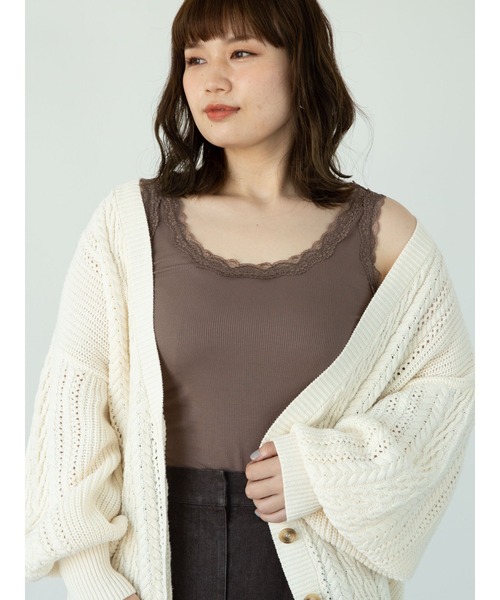 SLURR(スラ―)の「【大きいサイズ】レースリブ前後2Wayインナー(タンクトップ・レディース・ブラック/ブラウン/オフホワイト/ライトベージュ・LARGE/X-LARGE)」の19枚目の写真