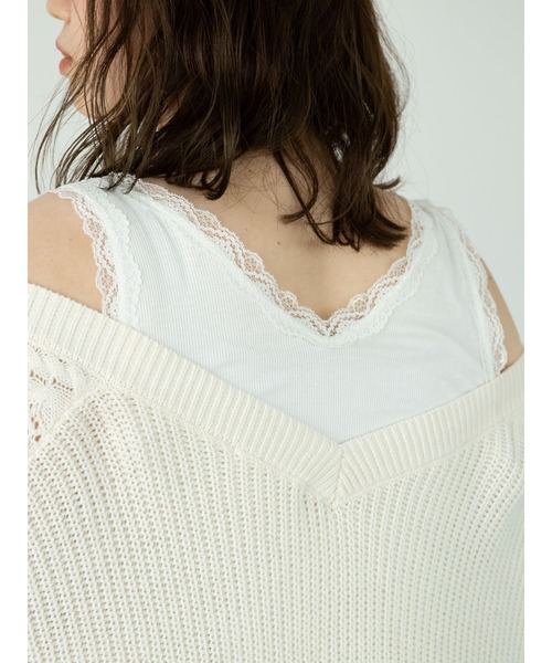 SLURR(スラ―)の「【大きいサイズ】レースリブ前後2Wayインナー(タンクトップ・レディース・ブラック/ブラウン/オフホワイト/ライトベージュ・LARGE/X-LARGE)」の18枚目の写真