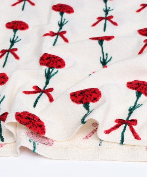 eiπe （イーペ）の「eiπe カーネーションジャカード　半袖プルオーバー（Tシャツ/カットソー・レディース・レッド/ブルー・FREE）」の20枚目の写真