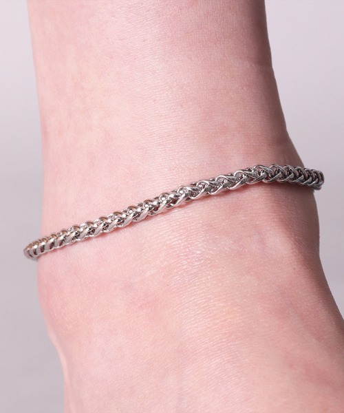 BAYBLO（ベイブロ）の「(BB)【ユニセックス】ステンレス チェーン デザイン アンクレット（アンクレット・レディース・シルバー系その他/シルバー系その他2/シルバー系その他3/シルバー系その他4・ONE SIZE）」の2枚目の写真