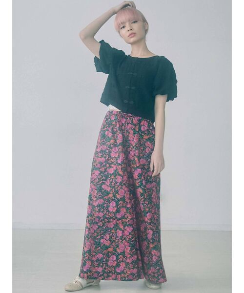 merry jenny（メリージェニー）の「パフスリーブチャイナブラウス【セットアップ着用可能】（シャツ/ブラウス・レディース・ライトブルー/ブラック/アイボリー・FREE）」の10枚目の写真