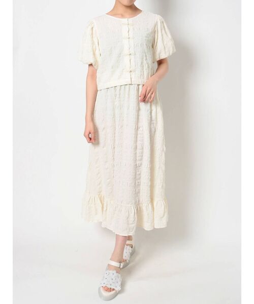 merry jenny（メリージェニー）の「パフスリーブチャイナブラウス【セットアップ着用可能】（シャツ/ブラウス・レディース・ライトブルー/ブラック/アイボリー・FREE）」の20枚目の写真