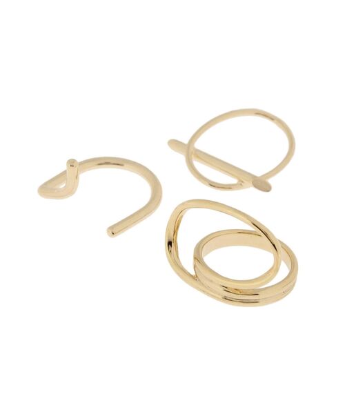 EVRIS(エヴリス)の「DEFORMATION SLIM 3PCS RING(リング・レディース・シルバー/ゴールド・FREE)」の2枚目の写真