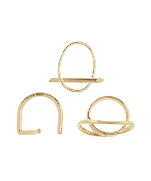 EVRIS(エヴリス)の「DEFORMATION SLIM 3PCS RING(リング・レディース・シルバー/ゴールド・FREE)」の7枚目の写真