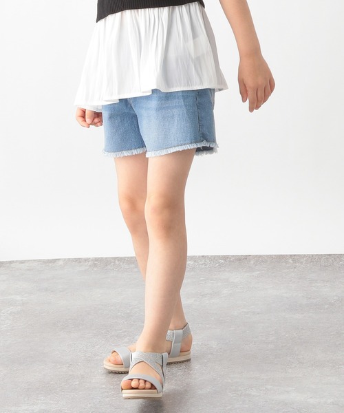 GLOBAL WORK(グローバルワーク)の「【キッズ】デニムコンパクトショーツ/940166(その他パンツ・キッズ・ネイビー/ブラック/ブルー・150cm/120cm/100cm/140cm/130cm/160cm/110cm)」の3枚目の写真