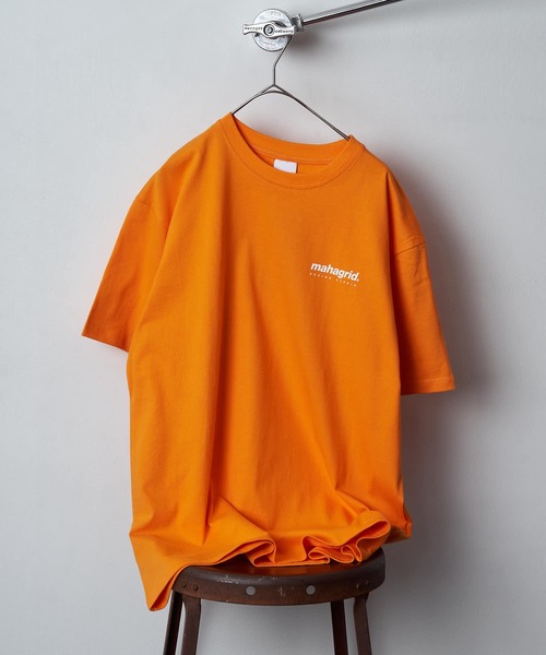 MAHAGRID（マハグリッド）の「mahagrid/マハグリッド/ORIGIN LOGO TEE /オリジンロゴ　プリントTシャツ/ユニセックス/ワンマイルウェア/ワッペン（Tシャツ/カットソー・メンズ・ホワイト/ブラック/ベージュ/ブルー/ネイビー/ピンク/オレンジ系・SMALL/MEDIUM/LARGE/X-LARGE）」の12枚目の写真