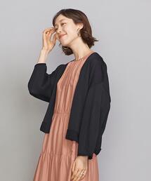 BEAUTY&YOUTH UNITED ARROWS | BY 14GショートVネックワイドスリーブカーディガン -ウォッシャブル-(カーディガン/ボレロ)