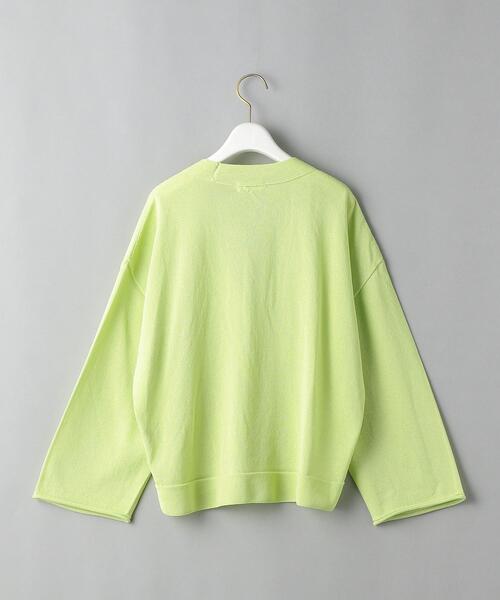 BEAUTY&YOUTH UNITED ARROWS（ビューティーアンドユースユナイテッドアローズ）の「BY 14GショートVネックワイドスリーブカーディガン -ウォッシャブル-（カーディガン/ボレロ・レディース・ブラック/オフホワイト/ライム・FREE）」の13枚目の写真