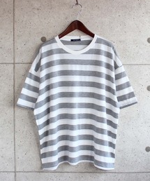 ビッグシルエット5分袖ボーダーTシャツ