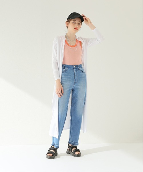 CAL.Berries(カルベリーズ)の「【CAL.Berries / カルベリーズ】LONG CARDIGAN:カーディガン(カーディガン/ボレロ・レディース・ホワイト/ブラック/ブルー・SMALL)」の9枚目の写真