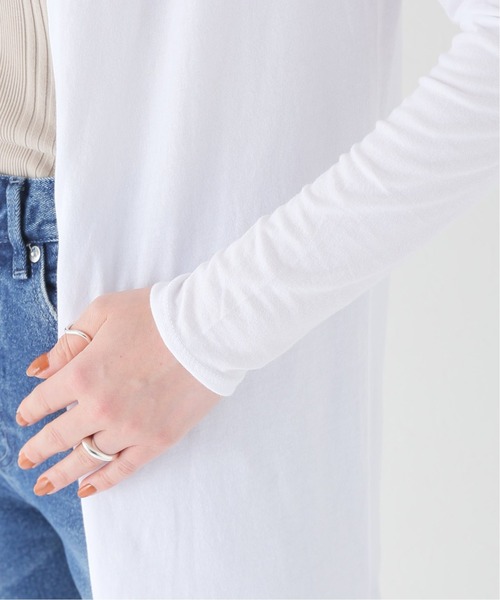 CAL.Berries(カルベリーズ)の「【CAL.Berries / カルベリーズ】LONG CARDIGAN:カーディガン(カーディガン/ボレロ・レディース・ホワイト/ブラック/ブルー・SMALL)」の5枚目の写真