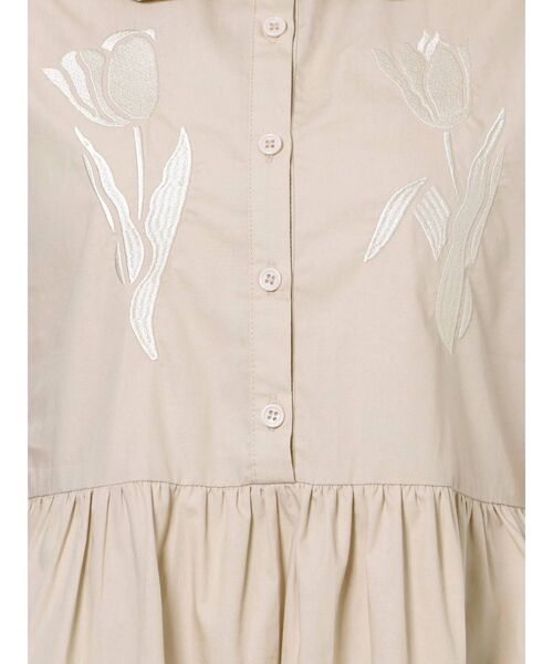 merry jenny（メリージェニー）の「二輪のtulip半袖ワンピース（ワンピース・レディース・ライトブルー/ベージュ/オフホワイト・FREE）」の10枚目の写真