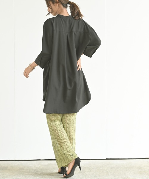 rps(アールピーエス)の「透かし編みニットフレアーパンツ(その他パンツ・レディース・グリーン/グレイッシュベージュ/ブラック・M)」の16枚目の写真