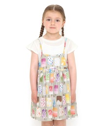 Design Tshirts Store graniph | ヴァリアスアイスクリーム｜キッズレイヤードワンピース(ワンピース)
