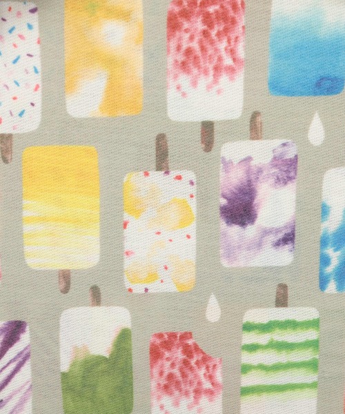 Design Tshirts Store graniph(デザイン ティーシャツ ストア グラニフ)の「ヴァリアスアイスクリーム|キッズレイヤードワンピース(ワンピース・キッズ・オフホワイト・90/130/110)」の3枚目の写真