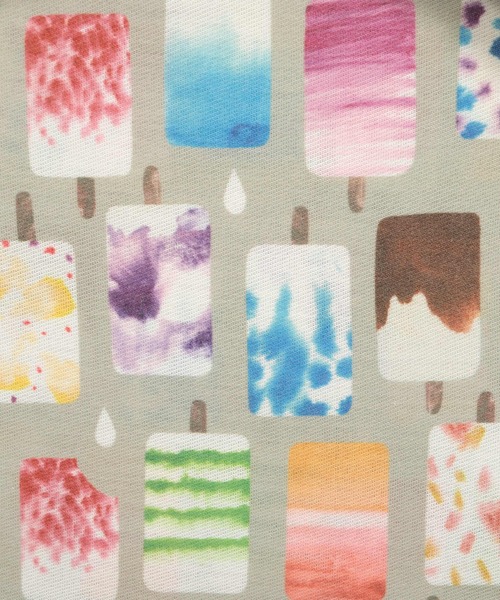 Design Tshirts Store graniph(デザイン ティーシャツ ストア グラニフ)の「ヴァリアスアイスクリーム|キッズレイヤードワンピース(ワンピース・キッズ・オフホワイト・90/130/110)」の4枚目の写真