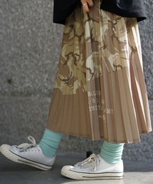 プリーツカモ カラーコンビ カモスカート/ PLEATED COLOR COMBI CAMO SKIRT