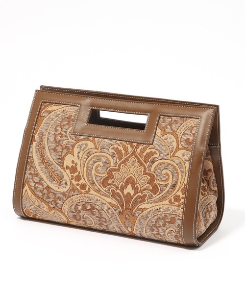 Andemiu（アンデミュウ）の「スクエアジャガードバッグ956738（ハンドバッグ・レディース・ブラウン/ブルー/レオパード/アイボリー/スカイブルー・FREE）」の15枚目の写真