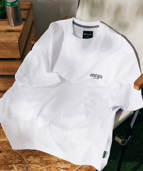 Snow Peak（スノーピーク）の「【Snow Peak×relume / スノーピーク】Classic Small Logo Tシャツ（Tシャツ/カットソー・メンズ・ホワイト/ブラック/ブラウン・L/S/M）」の8枚目の写真