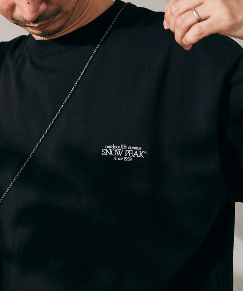 Snow Peak（スノーピーク）の「【Snow Peak×relume / スノーピーク】Classic Small Logo Tシャツ（Tシャツ/カットソー・メンズ・ホワイト/ブラック/ブラウン・L/S/M）」の10枚目の写真