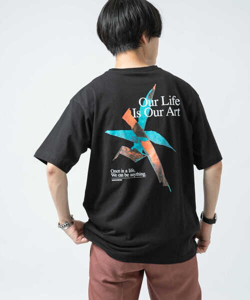 ITEMS URBANRESEARCH（アイテムズ アーバンリサーチ）の「Abstract Art バックプリントTシャツ（Tシャツ/カットソー・メンズ・その他2/その他1/その他3・LARGE/MEDIUM）」の3枚目の写真