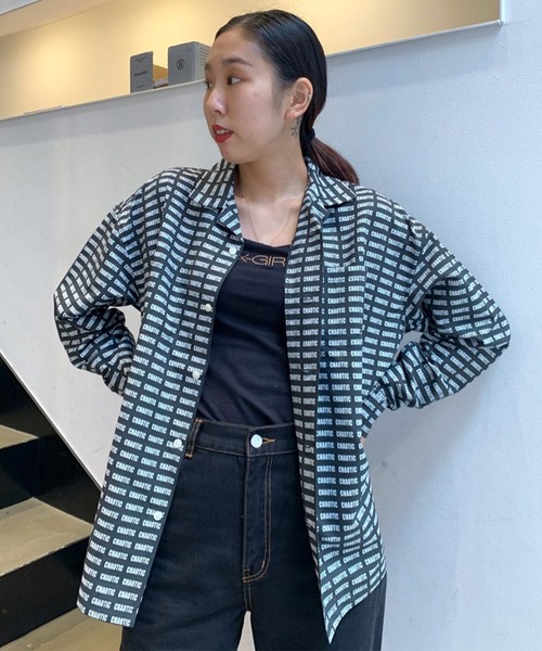 シャツ+ブラウス(長袖+七分) X-girl - SHAGGY PLAID L/S SHIRT X-girl X-girl（エックスガール）の「CHAOTIC L/S SHIRT（シャツ