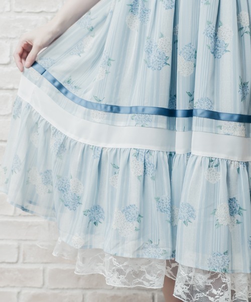 ワンピース Axes紫陽花シフォンワンピース ワンピース Axes Femme アクシーズファム のファッション