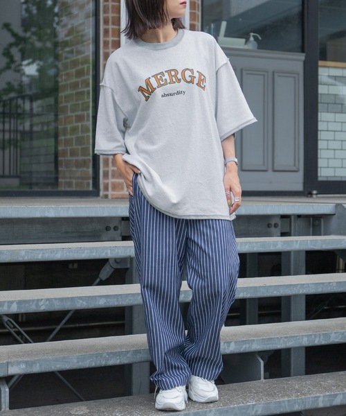 PairPair（ペアペア）の「アソートパイルTシャツ（ユニセックス）（Tシャツ/カットソー・レディース・ネイビー/オレンジ/グリーン/アイボリー/オートミール/スミクロ・FREE）」の9枚目の写真