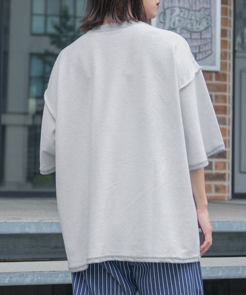 PairPair（ペアペア）の「アソートパイルTシャツ（ユニセックス）（Tシャツ/カットソー・レディース・ネイビー/オレンジ/グリーン/アイボリー/オートミール/スミクロ・FREE）」の11枚目の写真