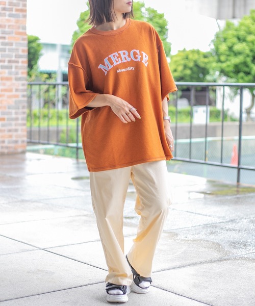 PairPair（ペアペア）の「アソートパイルTシャツ（ユニセックス）（Tシャツ/カットソー・レディース・ネイビー/オレンジ/グリーン/アイボリー/オートミール/スミクロ・FREE）」の18枚目の写真