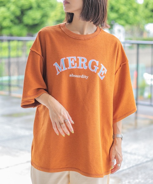 PairPair（ペアペア）の「アソートパイルTシャツ（ユニセックス）（Tシャツ/カットソー・レディース・ネイビー/オレンジ/グリーン/アイボリー/オートミール/スミクロ・FREE）」の19枚目の写真