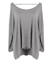レディース 長袖オーバーサイズオフショルトップス