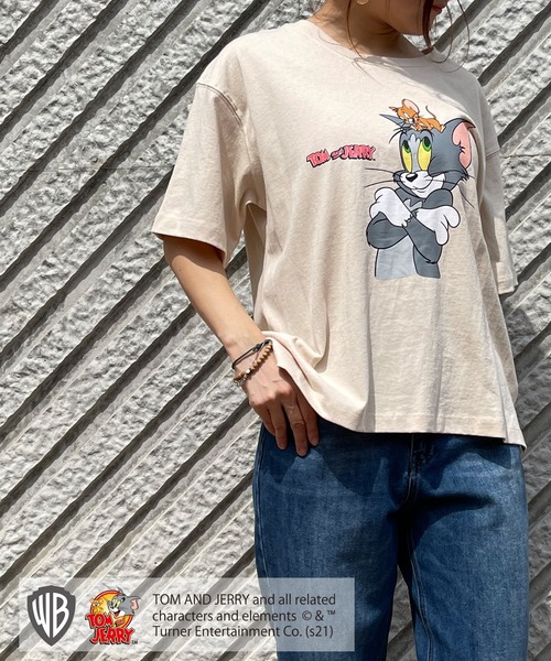 And Jerry Tom Jerry And トップス セール プリントｔシャツ Tシャツ カットソー Match More マッチアンドモア のファッション