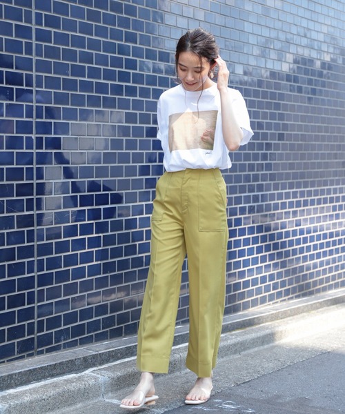 Andemiu（アンデミュウ）の「ポケットストレートパンツ957102（その他パンツ・レディース・ブラック/イエロー/ベージュ・SMALL/MEDIUM）」の8枚目の写真