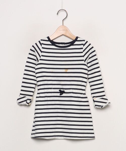 セール ブランド古着 Kids ボーダー柄長袖ワンピース ワンピース Petit Bateau プチバトー のファッション通販 Zozoused