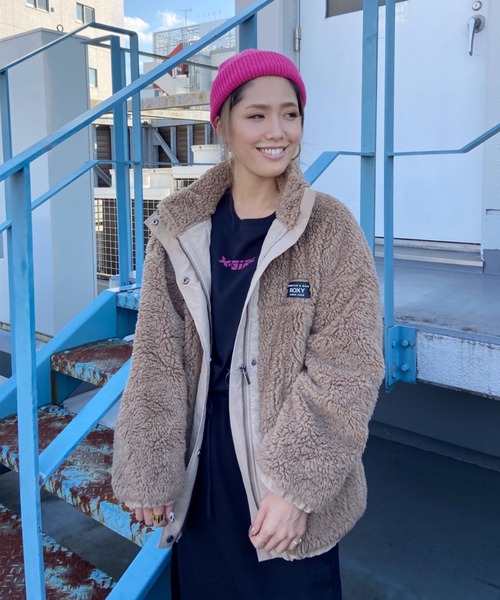 ROXY(ロキシー)の「ROXY/ロキシー ビッグシルエット ボアジャケット RZP214053(その他アウター・レディース・ホワイト/ベージュ/ブラック・L/M)」の21枚目の写真